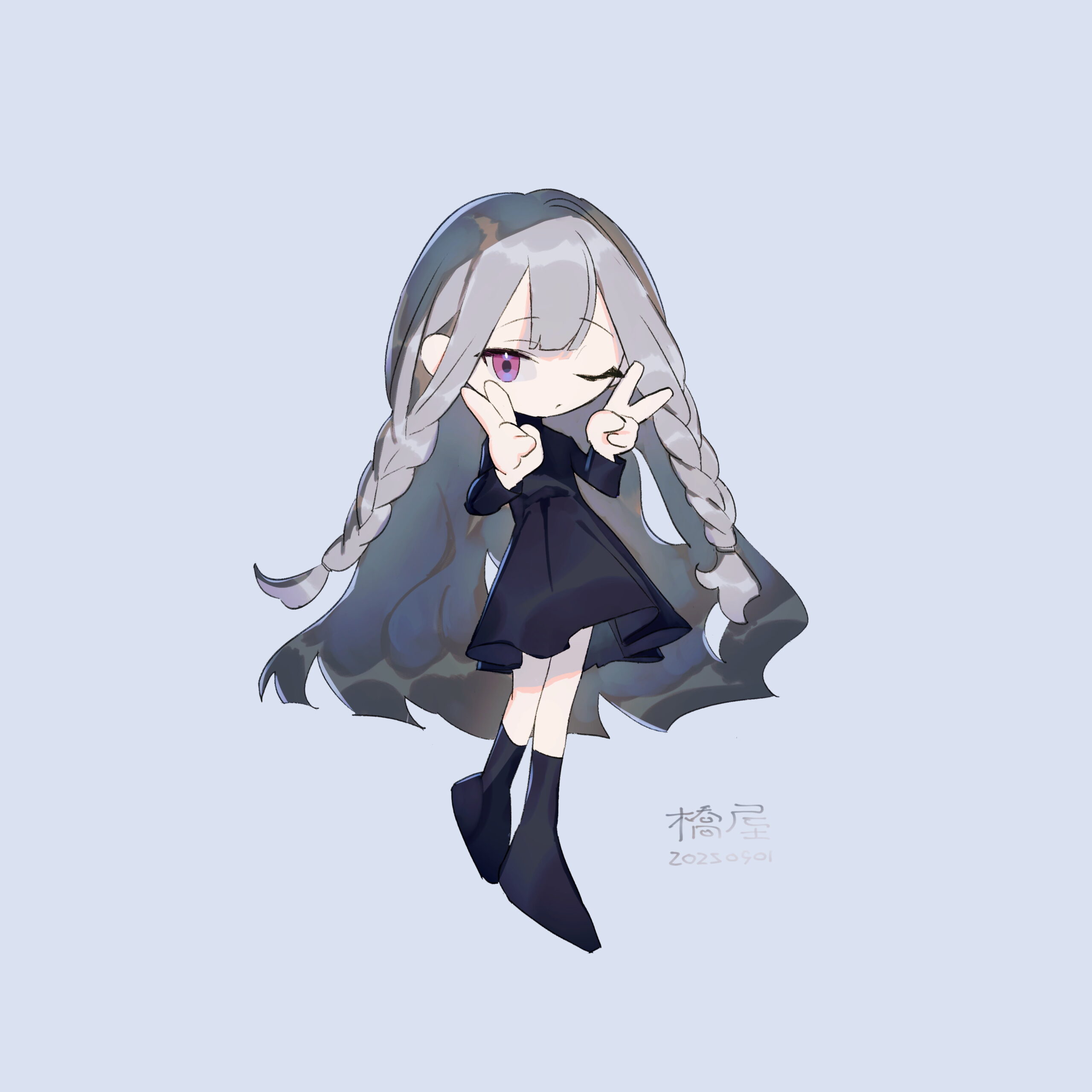 デフォルメ（三つ編み子）